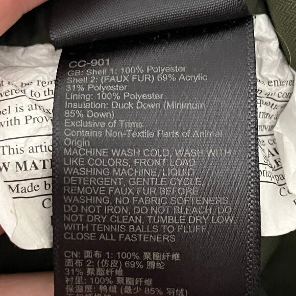 Marmot Womens Chelsea Down Coat Sz XXL Green Puffer 700 Fill Fur Hood Waterproof - Picture 10 of 15